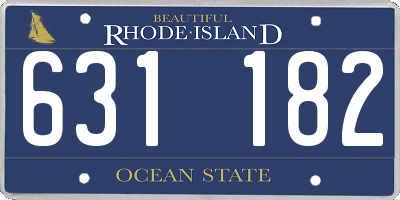 RI license plate 631182