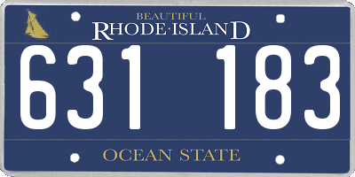 RI license plate 631183