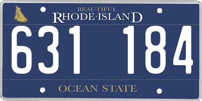 RI license plate 631184