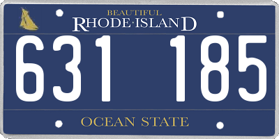 RI license plate 631185
