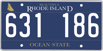 RI license plate 631186