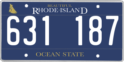 RI license plate 631187