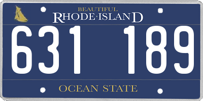 RI license plate 631189