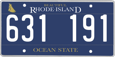 RI license plate 631191