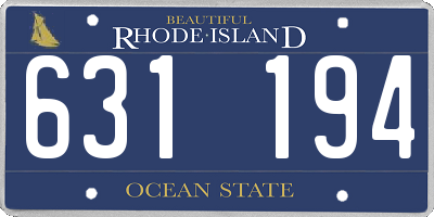 RI license plate 631194