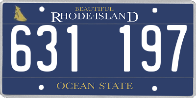 RI license plate 631197