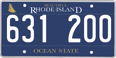 RI license plate 631200