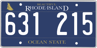 RI license plate 631215