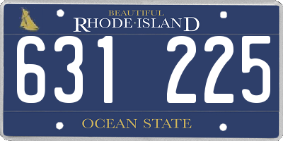 RI license plate 631225