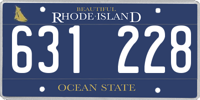 RI license plate 631228