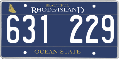RI license plate 631229