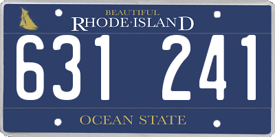 RI license plate 631241