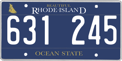 RI license plate 631245