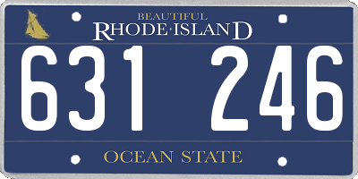 RI license plate 631246