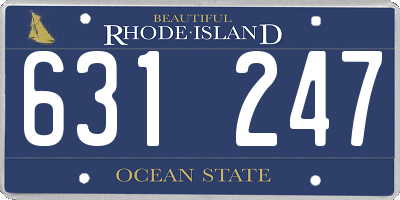 RI license plate 631247