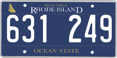RI license plate 631249