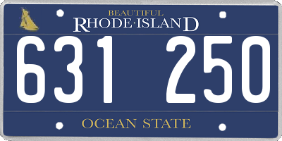 RI license plate 631250