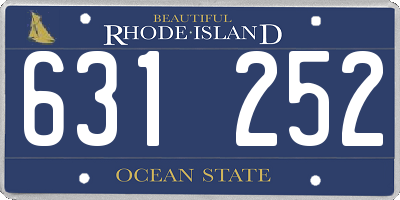 RI license plate 631252