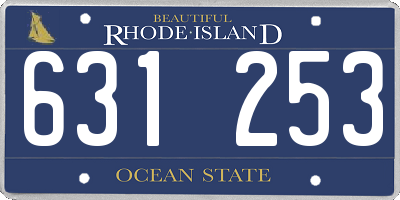 RI license plate 631253