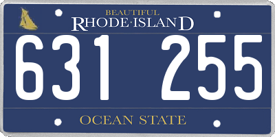 RI license plate 631255