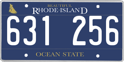 RI license plate 631256