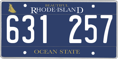 RI license plate 631257