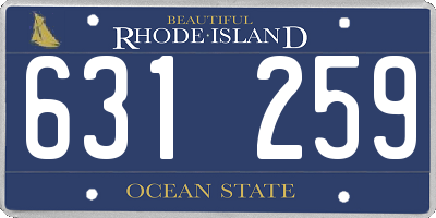 RI license plate 631259