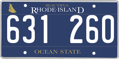 RI license plate 631260