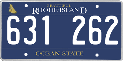RI license plate 631262