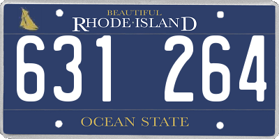 RI license plate 631264