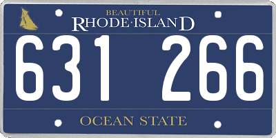 RI license plate 631266