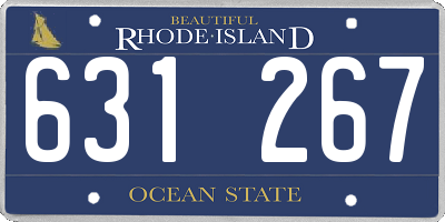 RI license plate 631267