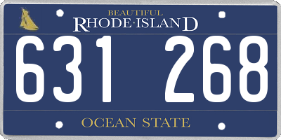 RI license plate 631268