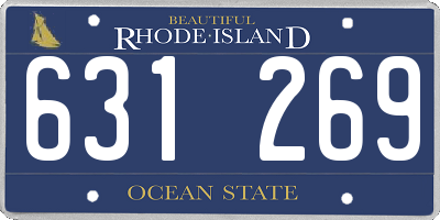 RI license plate 631269