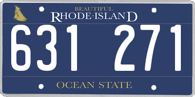 RI license plate 631271