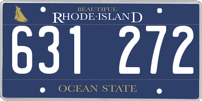RI license plate 631272
