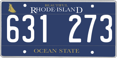 RI license plate 631273