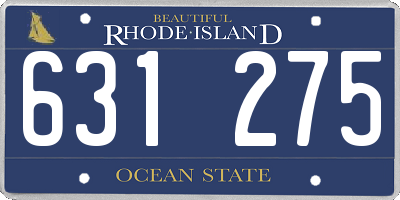 RI license plate 631275