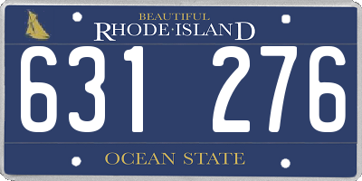 RI license plate 631276