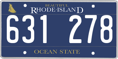 RI license plate 631278