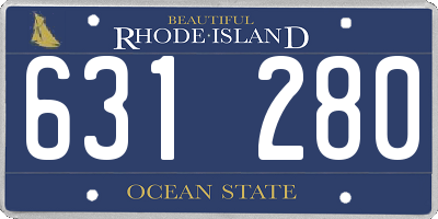 RI license plate 631280