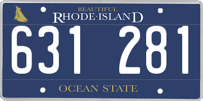 RI license plate 631281