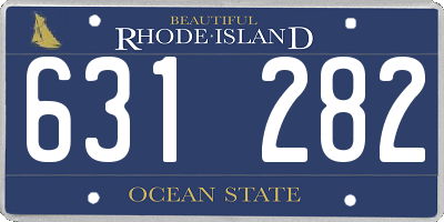 RI license plate 631282