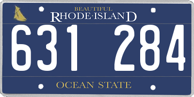 RI license plate 631284