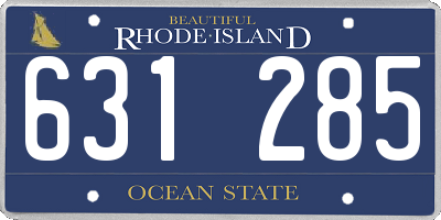 RI license plate 631285