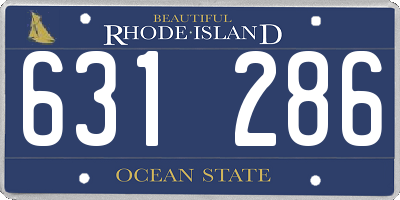 RI license plate 631286