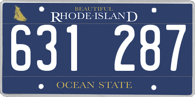 RI license plate 631287