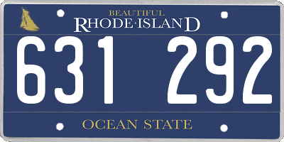 RI license plate 631292