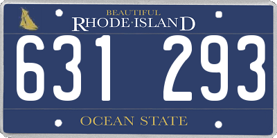 RI license plate 631293