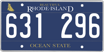RI license plate 631296